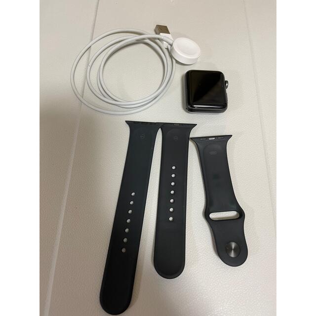 Apple Watch 3（GPS）42mmスペースグレイ　1年未満スマートフォン/携帯電話