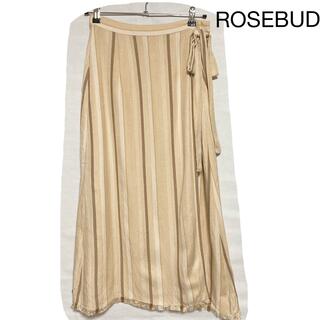 ローズバッド(ROSE BUD)のROSEBUD ウエストリボンストライプマキシスカート ローズバッド(ロングワンピース/マキシワンピース)