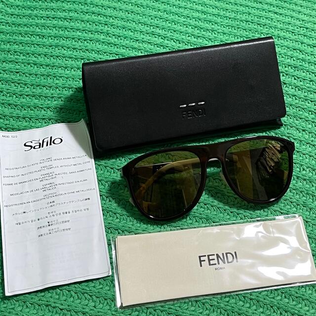 FENDI - 新品未使用 FENDI ストライプレンズ アビエイターサングラスの