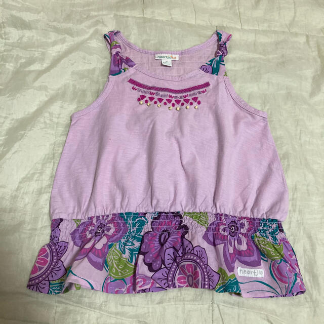 GYMBOREE(ジンボリー)の新品☆naartjie kids上下セット100パープルボタニカルジンボリー キッズ/ベビー/マタニティのキッズ服女の子用(90cm~)(Tシャツ/カットソー)の商品写真