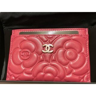 シャネル(CHANEL)のCHANEL シャネル　ピンク　カメリア　カード入れ　カードケース(財布)