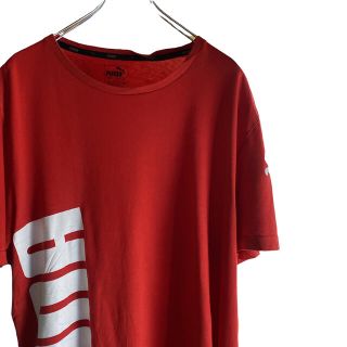 プーマ(PUMA)の【希少カラー】PUMA プーマ ビッグロゴtシャツ レッドカラー XL(Tシャツ/カットソー(半袖/袖なし))