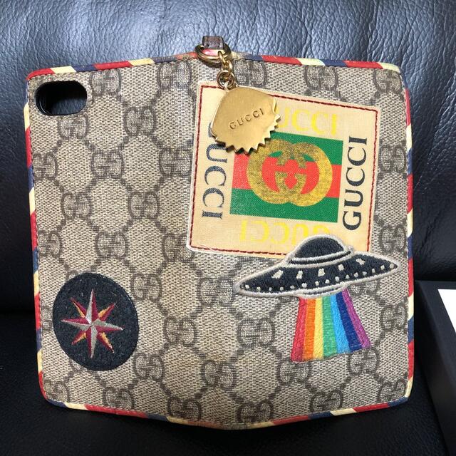 Gucci(グッチ)のGUCCI iPhone8 手帳型ケース スマホ/家電/カメラのスマホアクセサリー(iPhoneケース)の商品写真