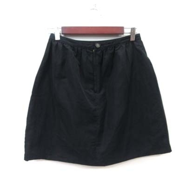 Harriss(ハリス)のハリス バルーンスカート ギャザー ひざ丈 36 黒 ブラック /YI レディースのスカート(ひざ丈スカート)の商品写真
