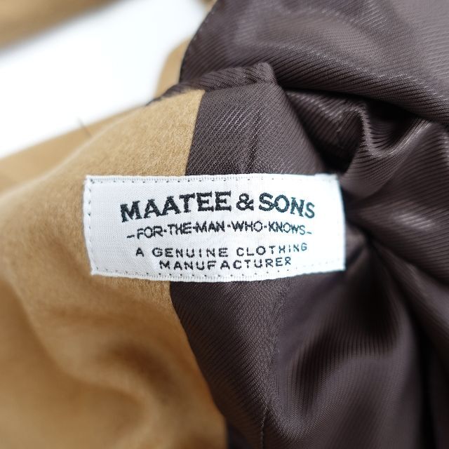 MAATEE&SONS マーティーアンドサンズ　別注カシミヤコートジャケット