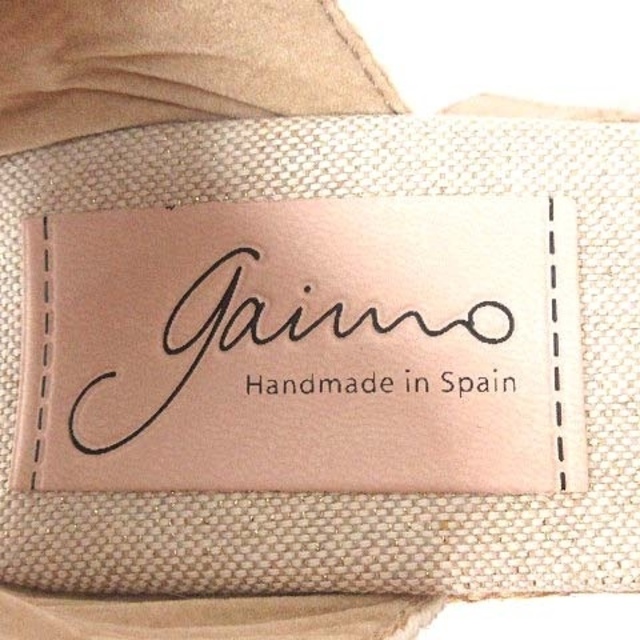 gaimo(ガイモ)のガイモ ストラップサンダル キャンバス レザー ウェッジソール 35 ベージュ レディースの靴/シューズ(サンダル)の商品写真