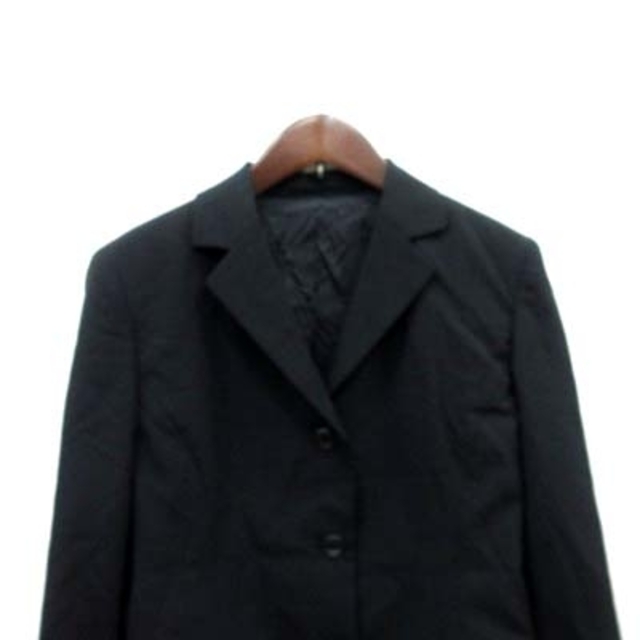 STRAWBERRY-FIELDS(ストロベリーフィールズ)のストロベリーフィールズ テーラードジャケット 背抜き ウール 2 黒 ブラック レディースのジャケット/アウター(その他)の商品写真
