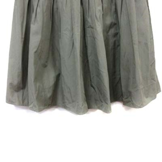 ANAYI(アナイ)のアナイ フレアスカート ひざ丈 ギャザー 36 緑 カーキ /YI レディースのスカート(ひざ丈スカート)の商品写真
