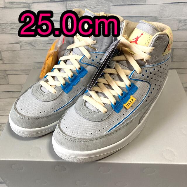 UNION × Nike エアジョーダン2 グレー フォグ 25.0cm