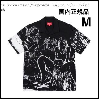 シュプリーム(Supreme)のSupreme Rita Ackermann Rayon Shirt 黒 M(シャツ)