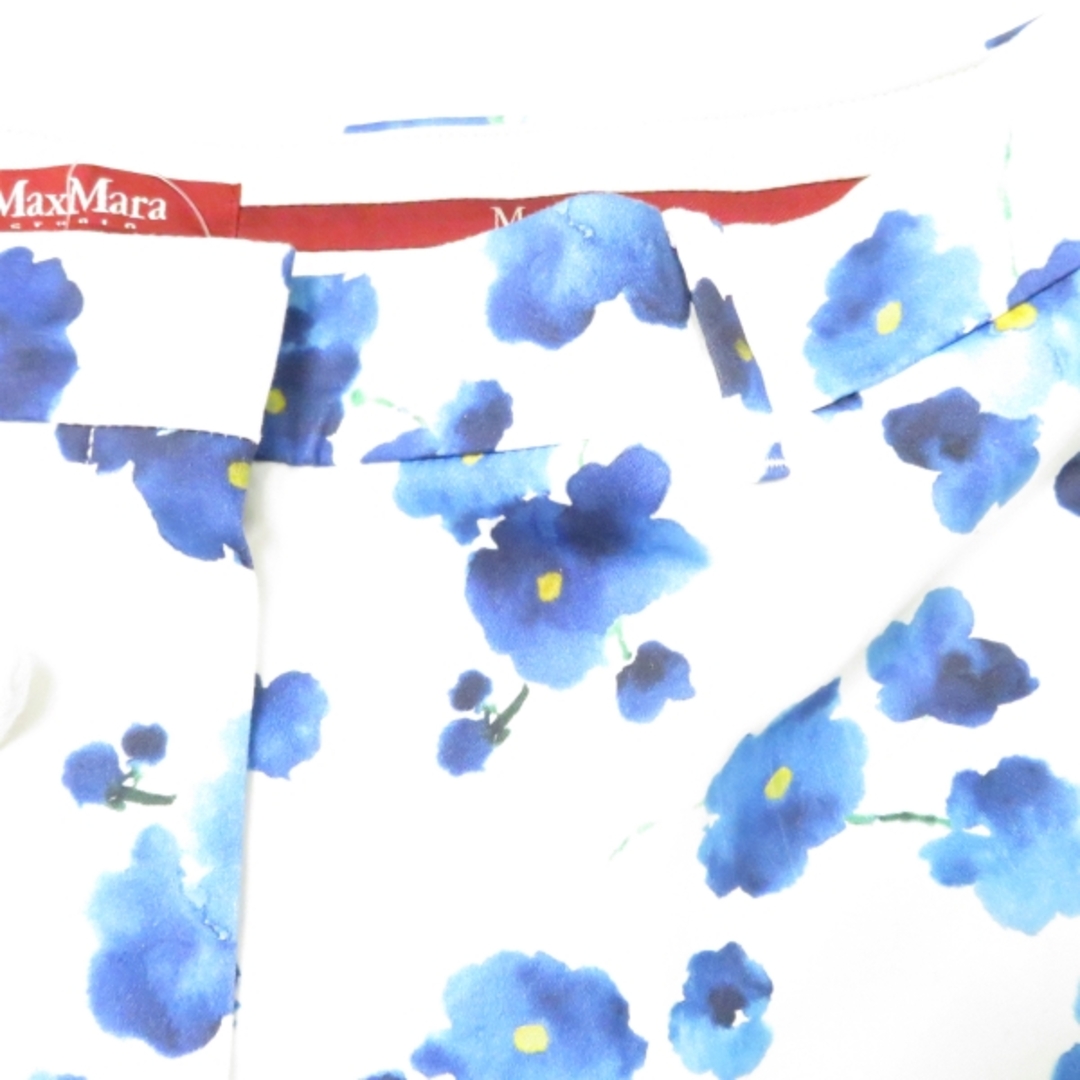 Max Mara(マックスマーラ)のマックスマーラ パンツ 42 コットン 他 花柄 白 青 AM3110A14 レディースのパンツ(その他)の商品写真