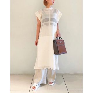 mame - MULTI-PATTERN SLEEVELESS KNITTED DRESS の通販 by mmm｜マメ ...