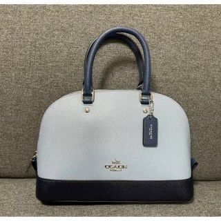 コーチ(COACH) 本革 ショルダーバッグ(レディース)(ブルー・ネイビー ...