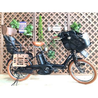 ヤマハ(ヤマハ)のタイヤ新品 電動自転車 バッテリー良品　子供乗せ 　 20インチ　黒　ヤマハ　か(自転車本体)