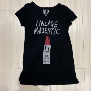 アズールバイマウジー(AZUL by moussy)のAZUL アズール　Tシャツ　黒　ブラック　ロングTシャツ　ロンT トップス(Tシャツ(半袖/袖なし))