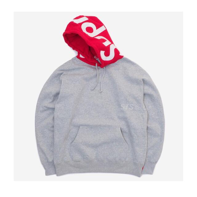 ヘザーグレー×レッドサイズSupreme 21aw Contrast Hooded Sweatshirt