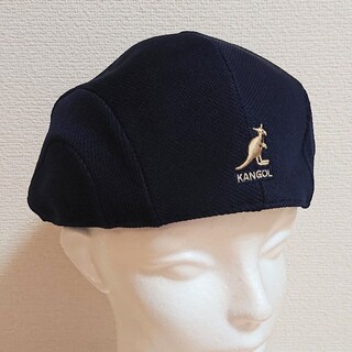 カンゴール(KANGOL)のM 美品 KANGOL TROPIC 507 ハンチング キャップ メッシュ 紺(ハンチング/ベレー帽)