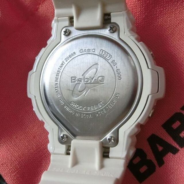 送0 ★ カシオ ベビーG / 白 ×ミラー 6900-7JF 腕時計 ★ 美品