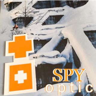 スパイ(SPY)のSPYスパイクロスUS限定激レア型抜きオレンジクロスアイコンステッカーセット(その他)