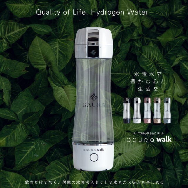 GAURA Walk 水素水生成ボトル シャンパンゴールド G-WG-001(1