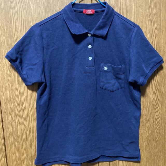 POLO  ポロシャツ  ネイビー　 M size レディースのトップス(ポロシャツ)の商品写真