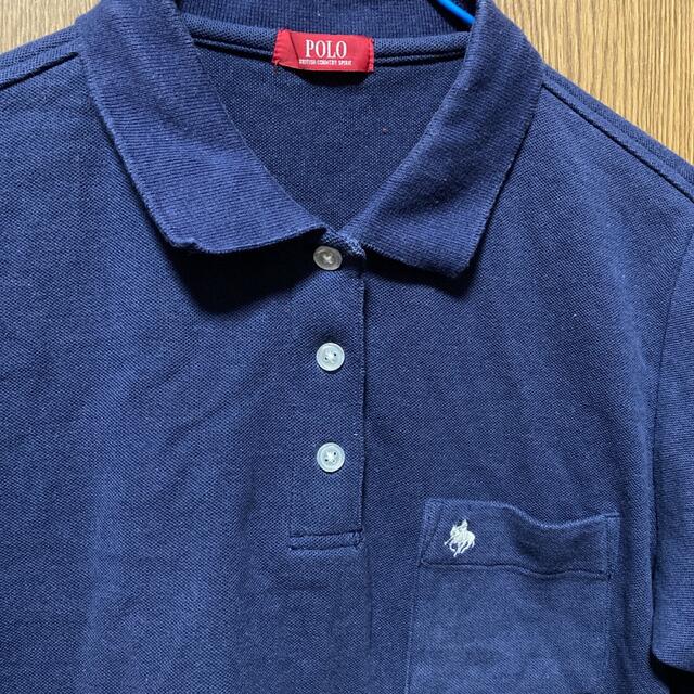 POLO  ポロシャツ  ネイビー　 M size レディースのトップス(ポロシャツ)の商品写真