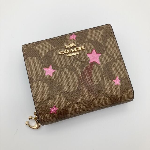 フリーポケ】 COACH - コーチ 財布 折り財布 星 スター シグネチャーの