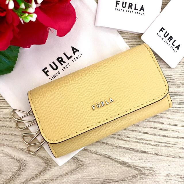 《新品》FURLA フルラ イエロー バニラ レザー キーケース