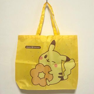 ポケモン(ポケモン)のポケモン×ミスド ピカチュウ エコバッグ 未使用 イエロー(キャラクターグッズ)