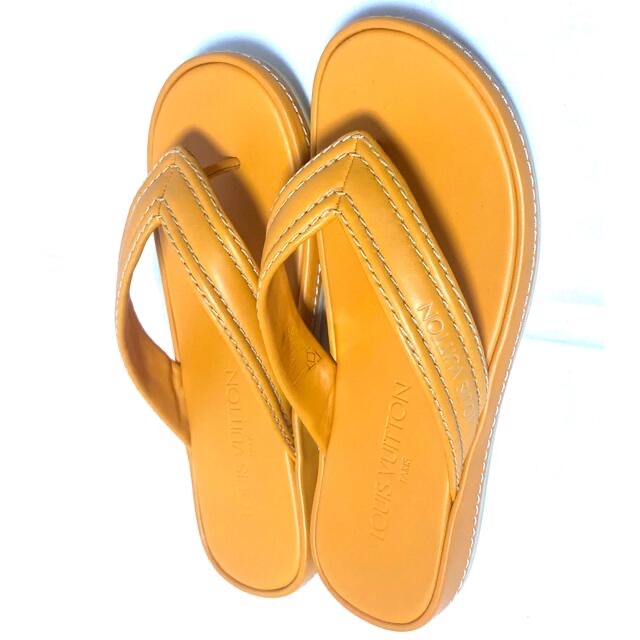 【未使用】LOUIS VUITTON◆直営店購入本物◆レザーサンダル◆24cm