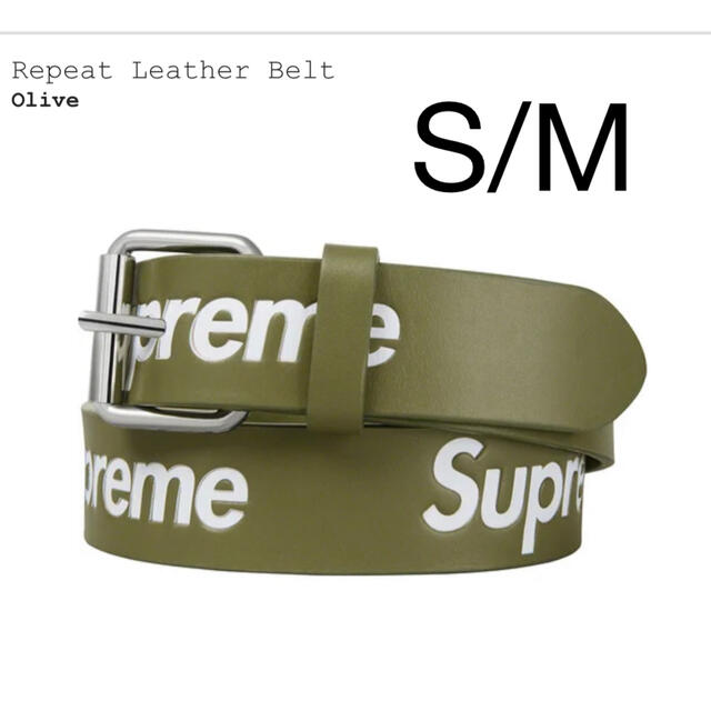 Supreme(シュプリーム)のSupreme Repeat Leather Belt olive 22ss メンズのファッション小物(ベルト)の商品写真