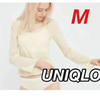 UNIQLO - M 白　マメクロゴウチ　シアークルーネックTシャツ　新品　H&M ZARA 