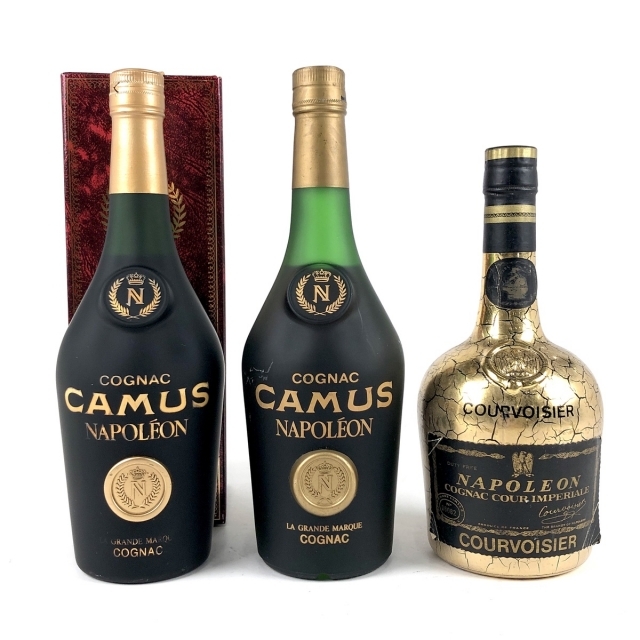 バイセルブランデーセット3本 CAMUS COURVOISIER コニャック