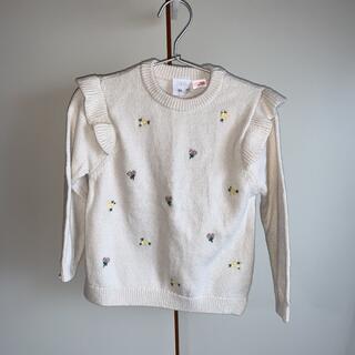 ザラキッズ(ZARA KIDS)の週末最大お値下げ⭐️ZARA KIDS❣️お花刺繍セーター(ニット)