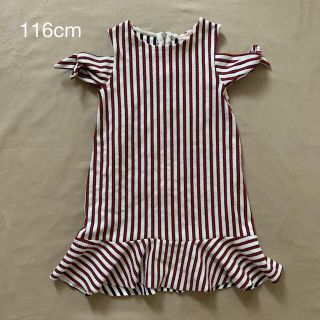 ザラキッズ(ZARA KIDS)のZARA KIDS オープンショルダー ワンピース 116cm(ワンピース)