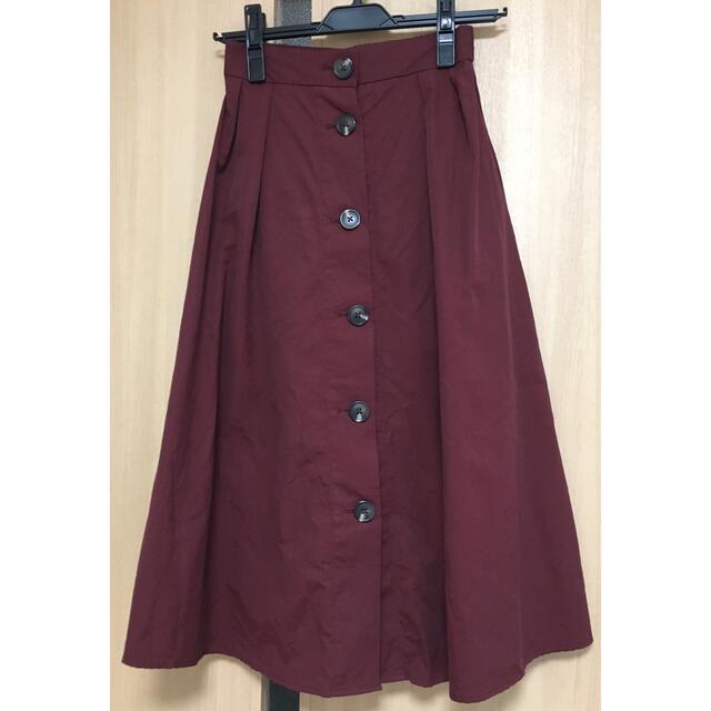 GU(ジーユー)のGU フロントボタン フレアスカート レディースのスカート(ひざ丈スカート)の商品写真