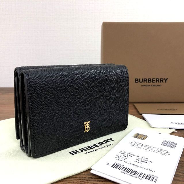 通販 BURBERRY 409 黒 コンパクトウォレット BURBERRY 未使用品 - 財布