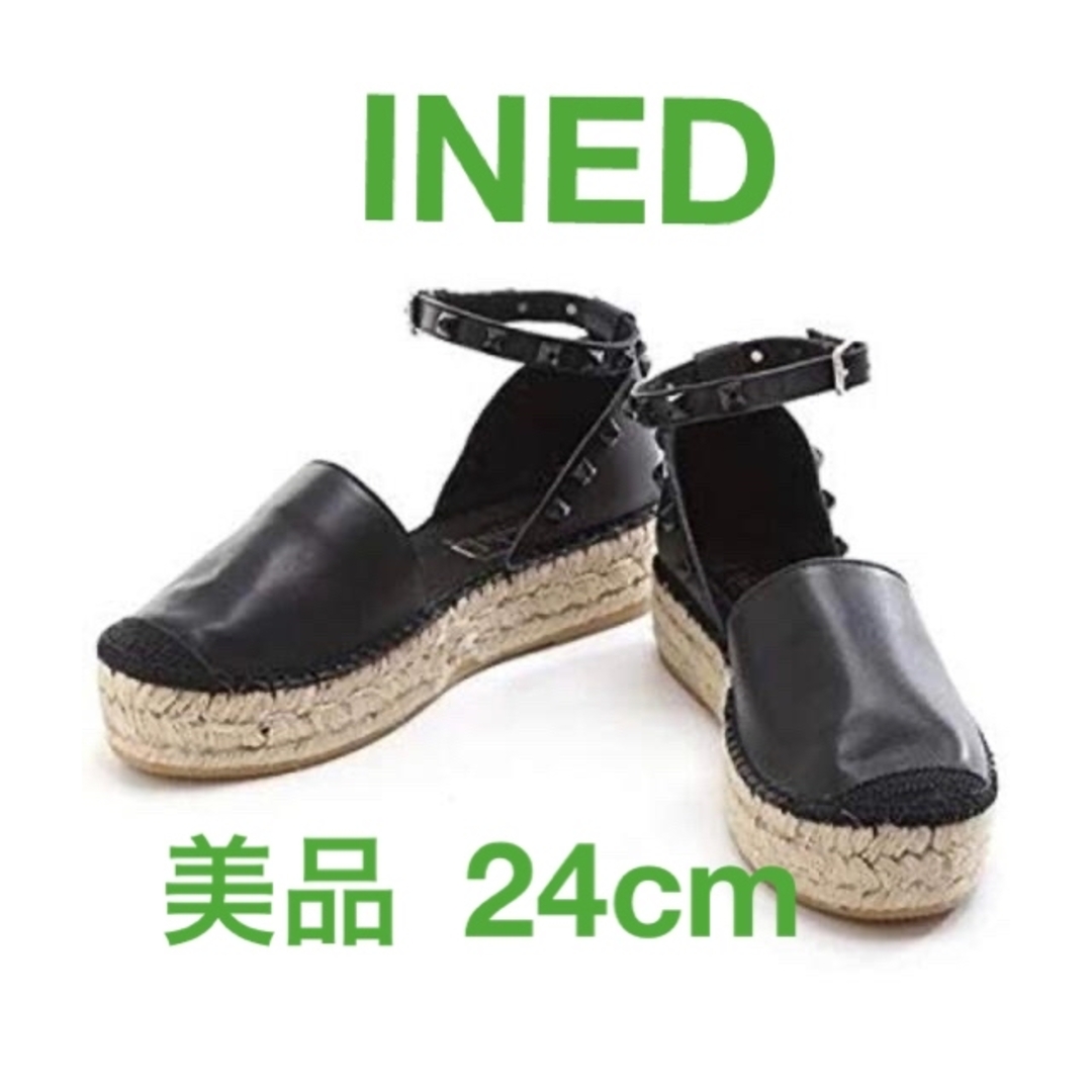 INED(イネド)の美品 ☆ INED (イネド) ラムストラップエスパドリーユ ☆  レディースの靴/シューズ(サンダル)の商品写真