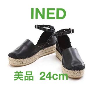 イネド(INED)の美品 ☆ INED (イネド) ラムストラップエスパドリーユ ☆ (サンダル)