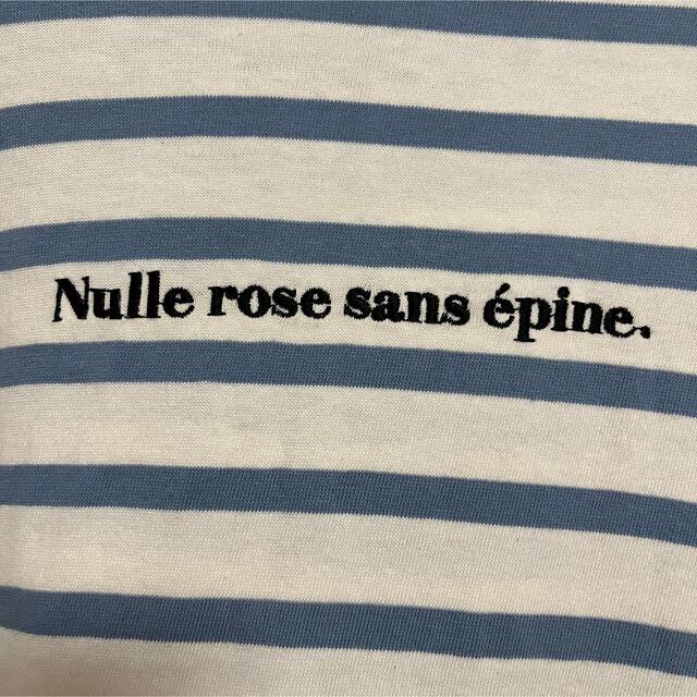 épine(エピヌ)のepine Nulle rose sans épine border tee レディースのトップス(Tシャツ(半袖/袖なし))の商品写真