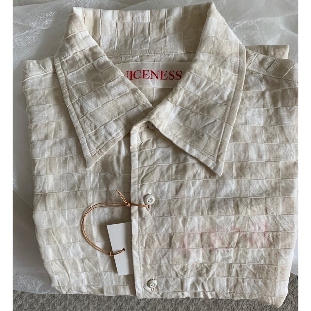 12日迄限定値下 Niceness Sly アートチェック開襟シャツ メンズ ...