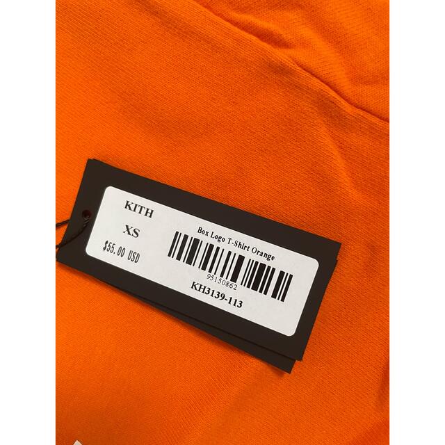 KITH Box Logo Tee XS Orange メンズのトップス(Tシャツ/カットソー(半袖/袖なし))の商品写真