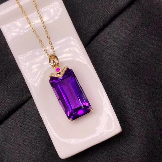 NEW限定品】 ⭐︎【天然】アメジスト ペンダントトップ k18 ネックレス