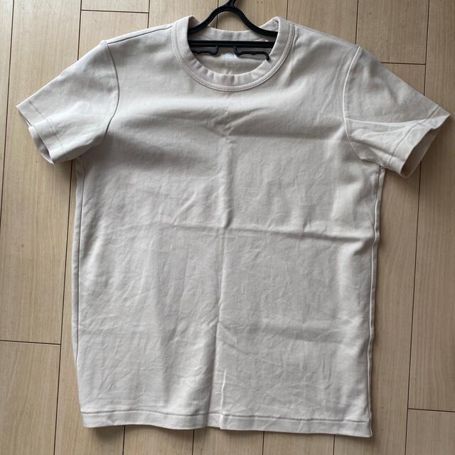 UNIQLO(ユニクロ)のユニクロU  クルーネックTシャツ　31ベージュ　L レディースのトップス(Tシャツ(半袖/袖なし))の商品写真