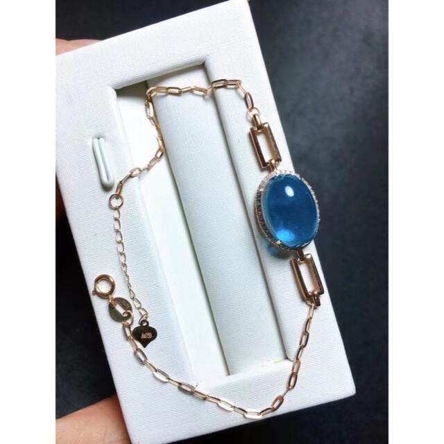 高い素材 ⭐【天然】トパーズ ブレスレット k18 10x14mm ブレスレット+