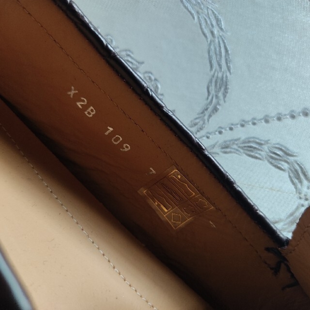 Giorgio Armani(ジョルジオアルマーニ)のサイズ7 ジョルジオアルマーニ クロコダイルレザーシューズ 靴 メンズの靴/シューズ(スリッポン/モカシン)の商品写真
