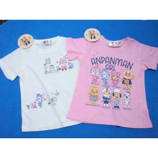 アンパンマン(アンパンマン)の新品　100cm　アンパンマン　女の子半袖Tシャツ2枚セット　おしゃれW・GP(Tシャツ/カットソー)