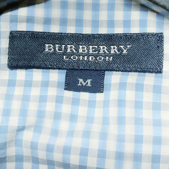 BURBERRY(バーバリー)の【美品】バーバリーロンドン　水色　ギンガムチェック  長袖シャツ メンズのトップス(シャツ)の商品写真