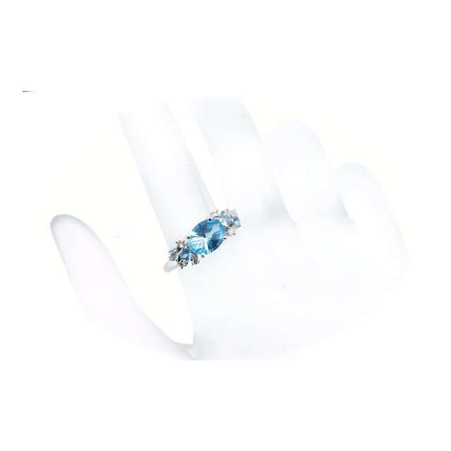 HANA ブルートパーズダイヤモンドリング 指輪 11.5号 1.77ct D0.08ct BT0.35ct K18WG