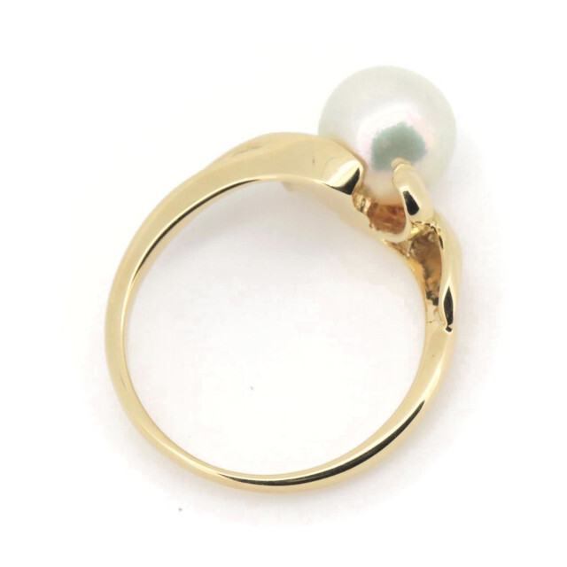 MIKIMOTO(ミキモト)のミキモト パールリング 指輪 7.7ミリ 11号 K18YG(18金 イエローゴールド) レディースのアクセサリー(リング(指輪))の商品写真
